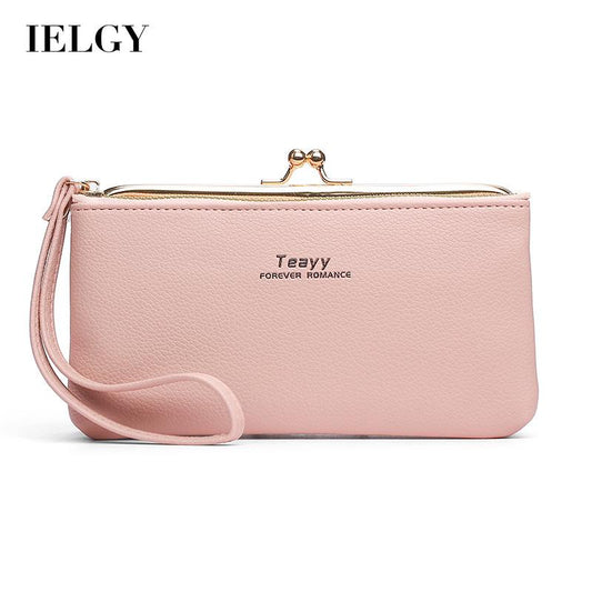 IELGYWomen's Retro Coin Purse Long Fashionable Temperament Soft Leather