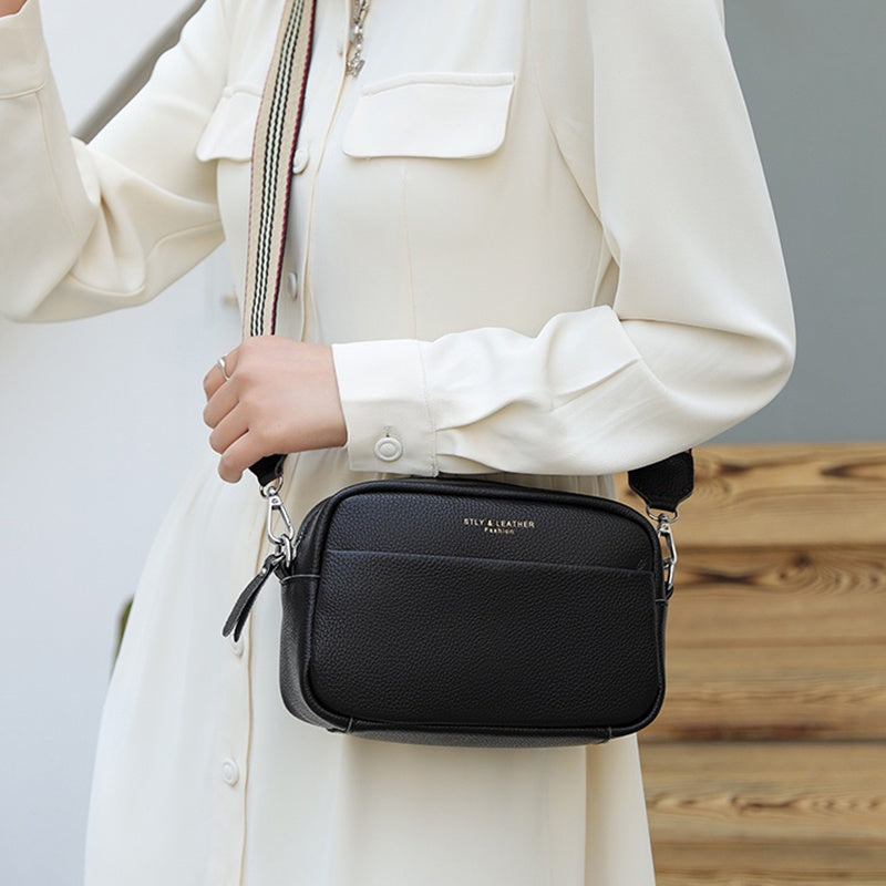 IELGY retro fashion top layer cowhide broadband messenger bag for women