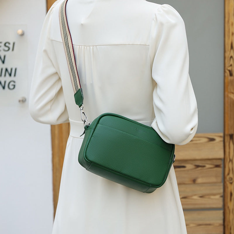 IELGY retro fashion top layer cowhide broadband messenger bag for women