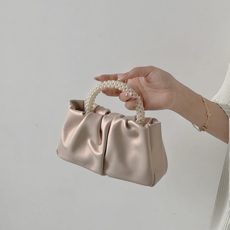 IELGY sweet pearl crossbody cloud bag mini mobile phone bag for women