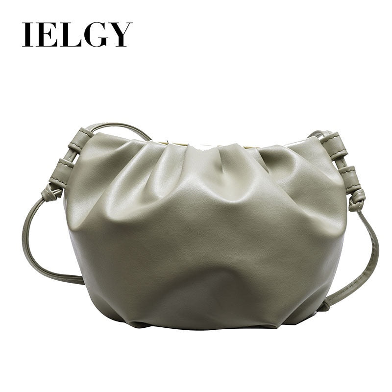 IELGY Small Shoulder Bag Women Messenger Bag Cloud Tide Korean Version Wild Mesh Folding Red Shoulder Bag New