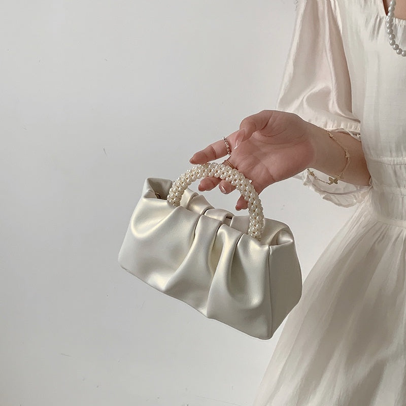 IELGY sweet pearl crossbody cloud bag mini mobile phone bag for women