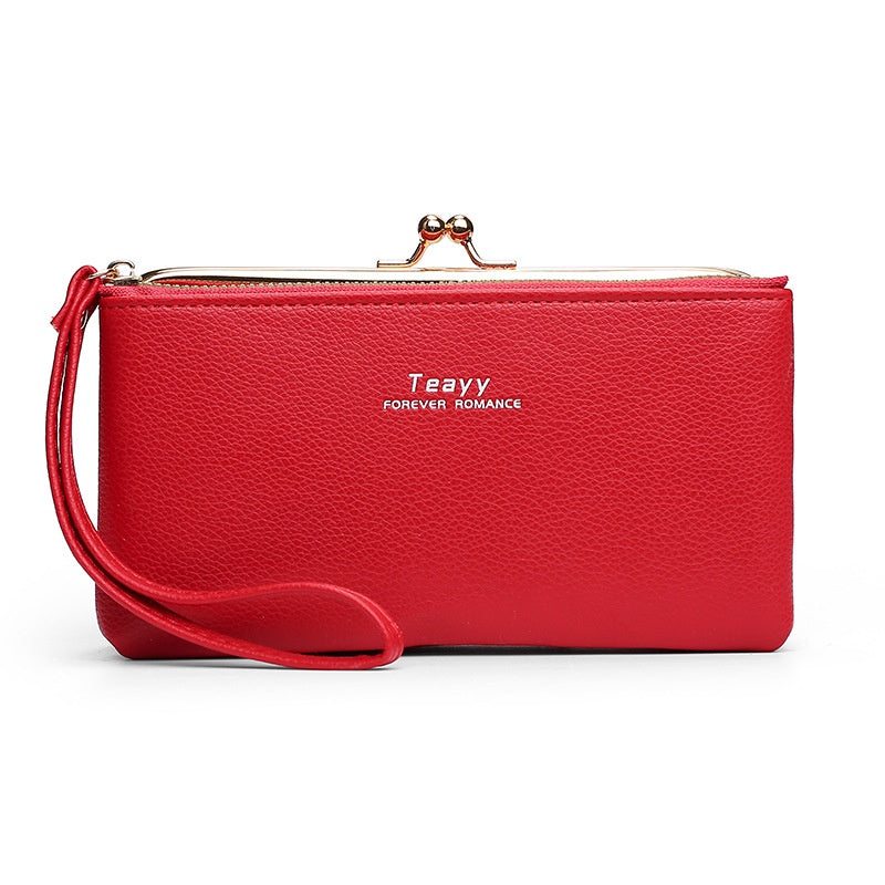 IELGYWomen's Retro Coin Purse Long Fashionable Temperament Soft Leather