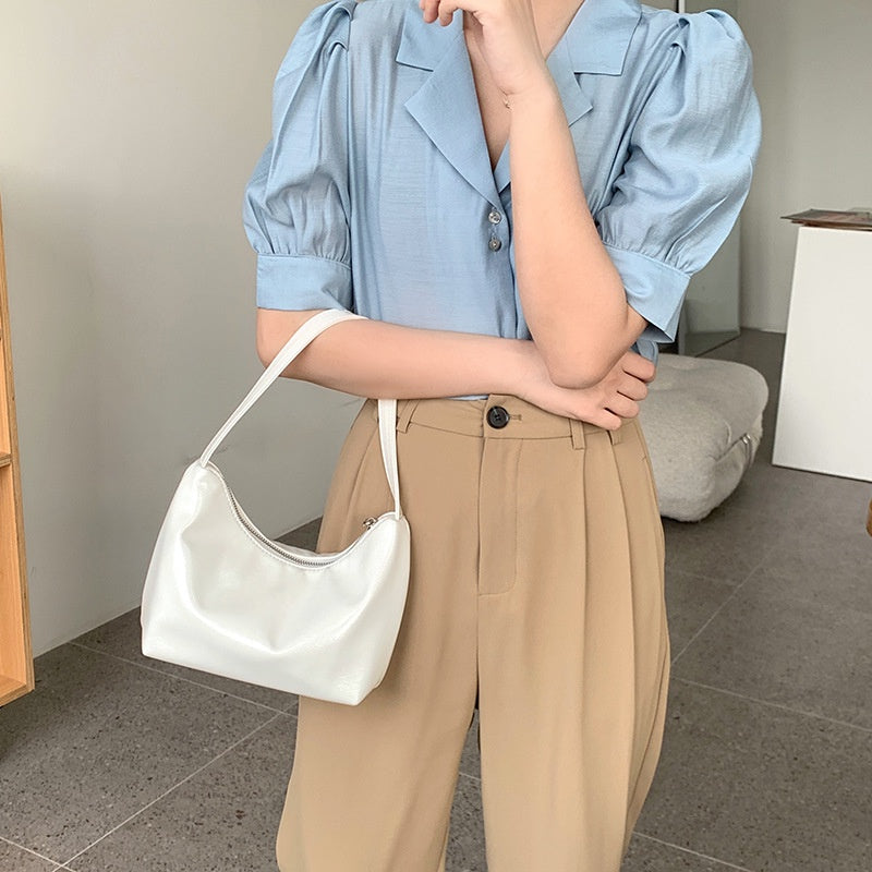 IELGY Korean Style Silver Shoulder Handbag For Women's