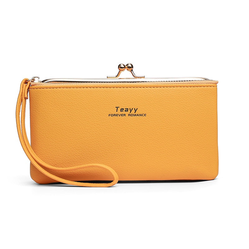 IELGYWomen's Retro Coin Purse Long Fashionable Temperament Soft Leather