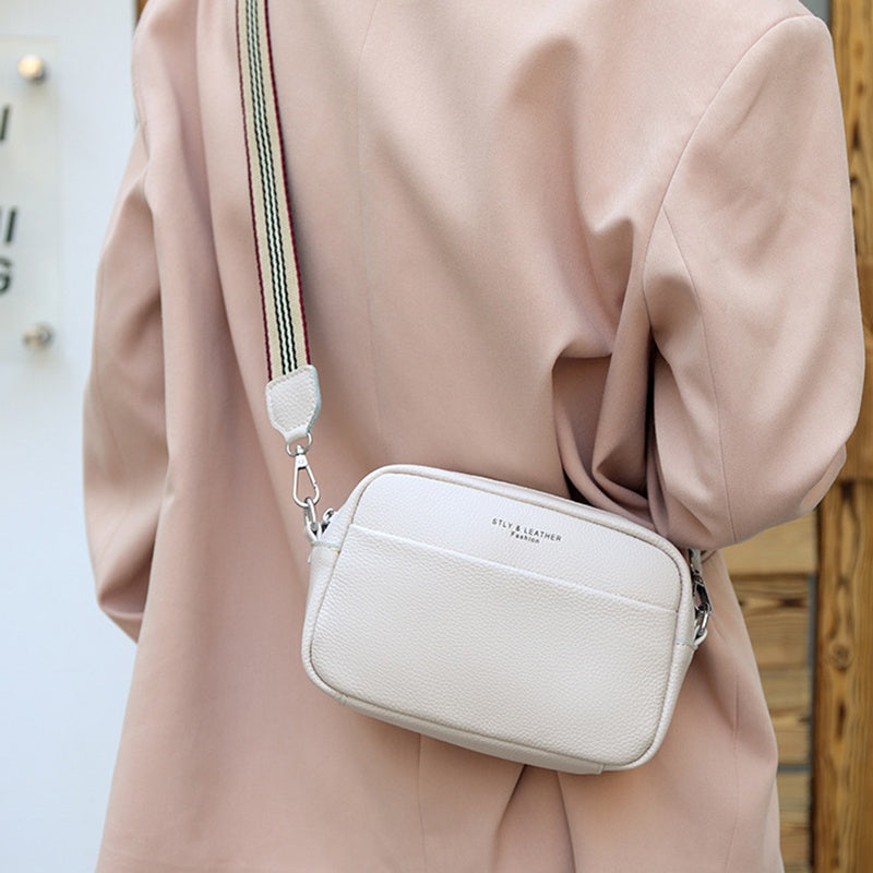 IELGY retro fashion top layer cowhide broadband messenger bag for women