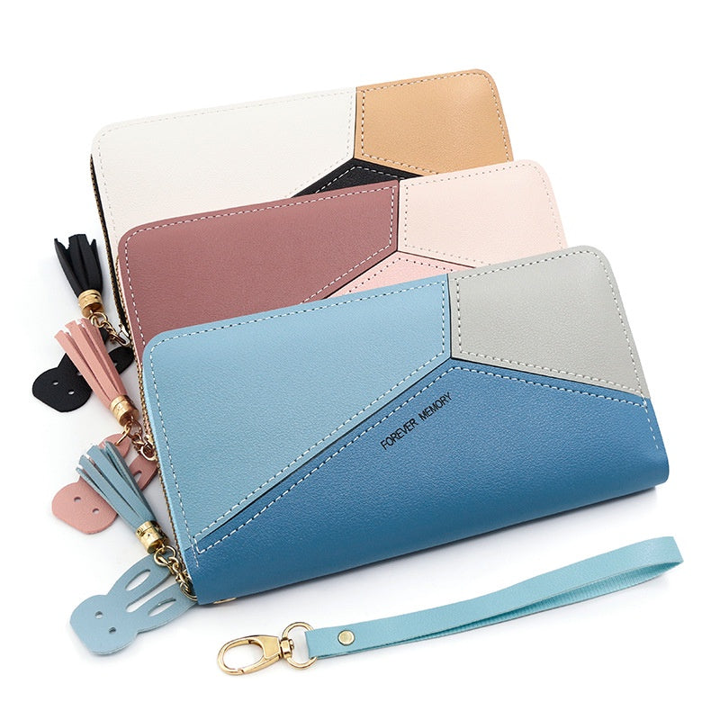 IELGY Women's Long Zipper Commuting Leather Wallet