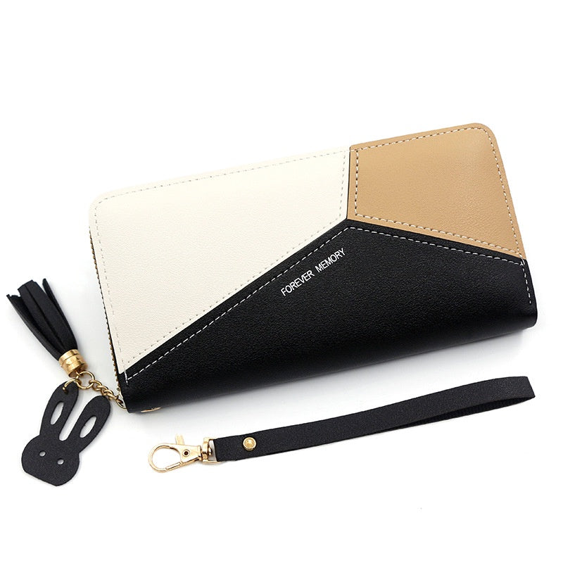 IELGY Women's Long Zipper Commuting Leather Wallet