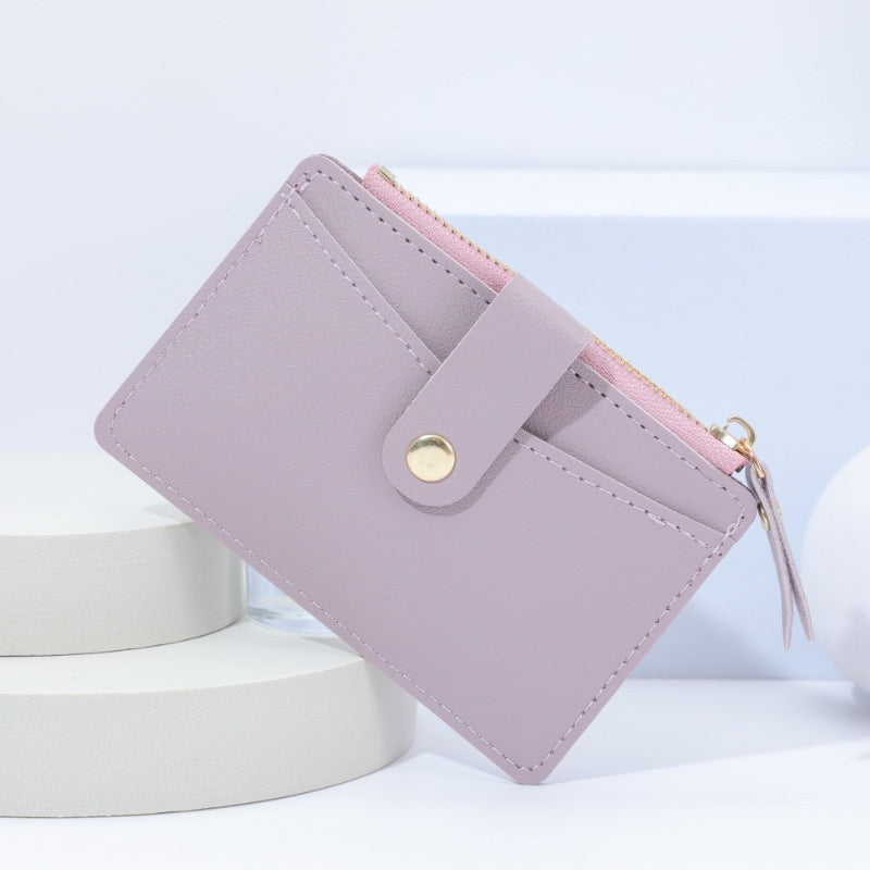 IELGY women's small fresh thin multi-card coin purse