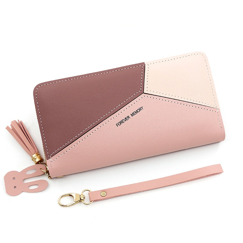 IELGY Women's Long Zipper Commuting Leather Wallet