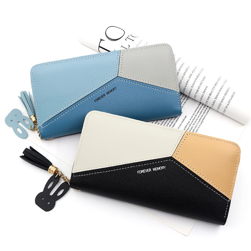 IELGY Women's Long Zipper Commuting Leather Wallet