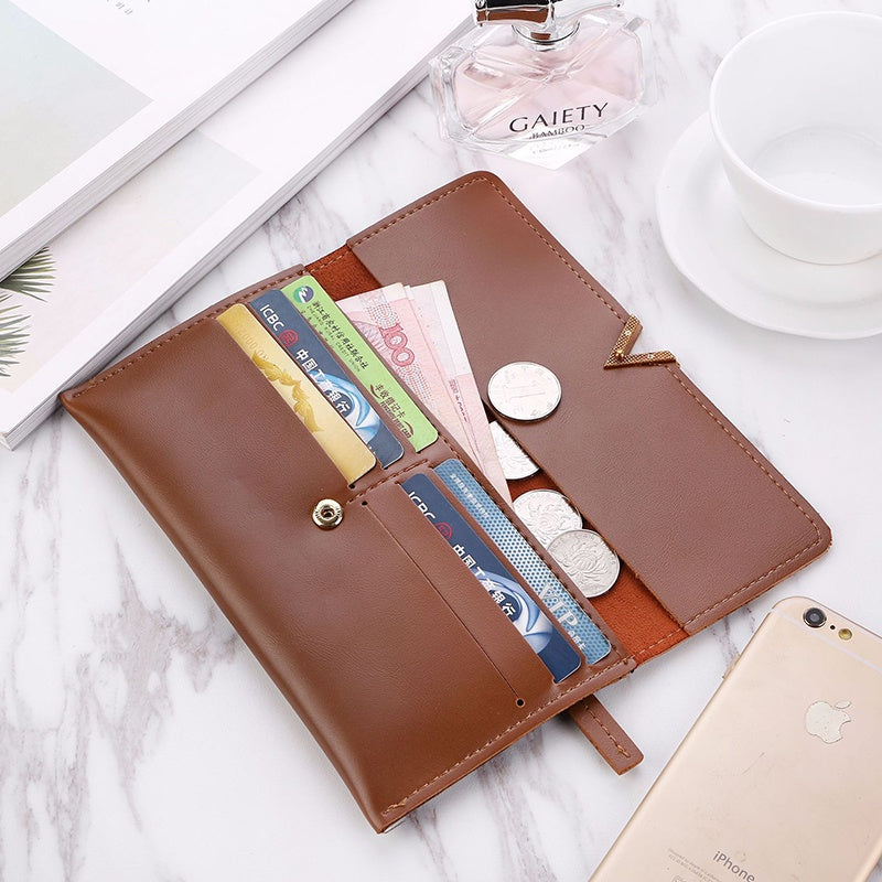 IELGY Women's Matte Color Matching Long Wallet