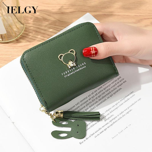 IELGY women's fashion zipper short coin purse