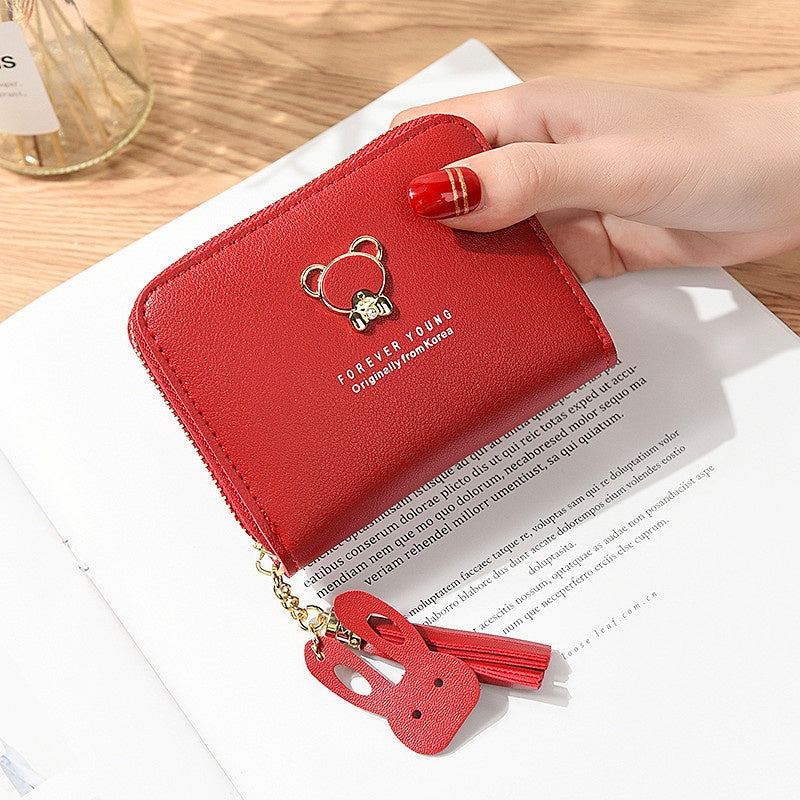 IELGY women's fashion zipper short coin purse