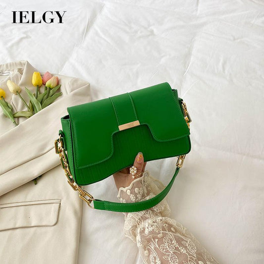 IELGY high-end fashion color contrast foreign style shoulder bag