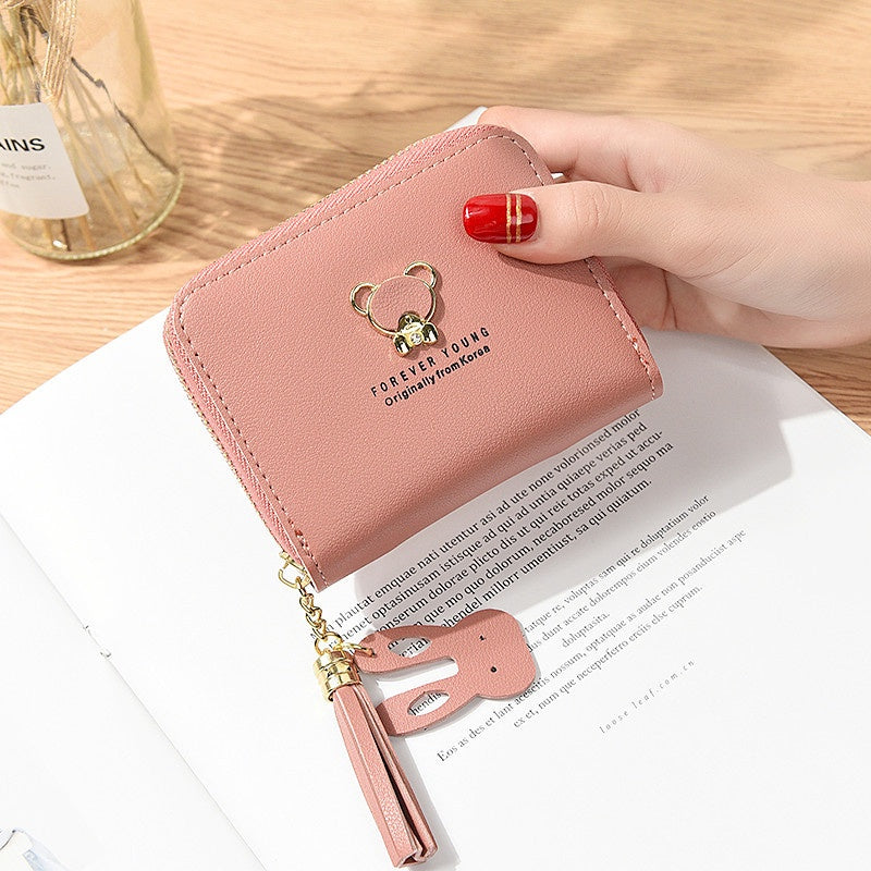 IELGY women's fashion zipper short coin purse