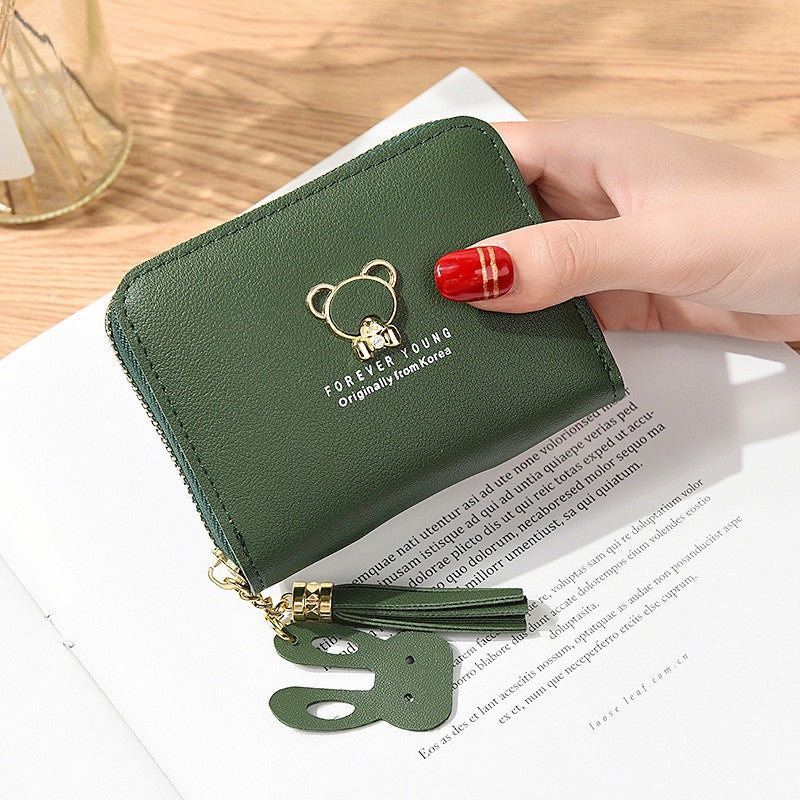 IELGY women's fashion zipper short coin purse