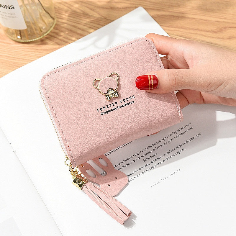 IELGY women's fashion zipper short coin purse