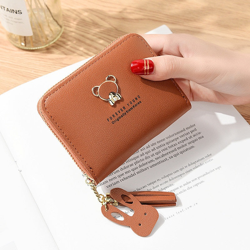 IELGY women's fashion zipper short coin purse