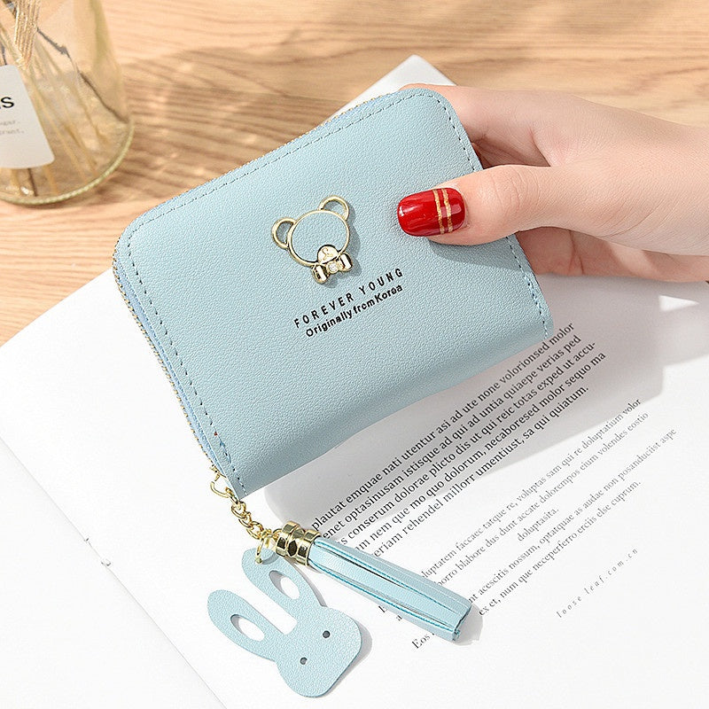 IELGY women's fashion zipper short coin purse