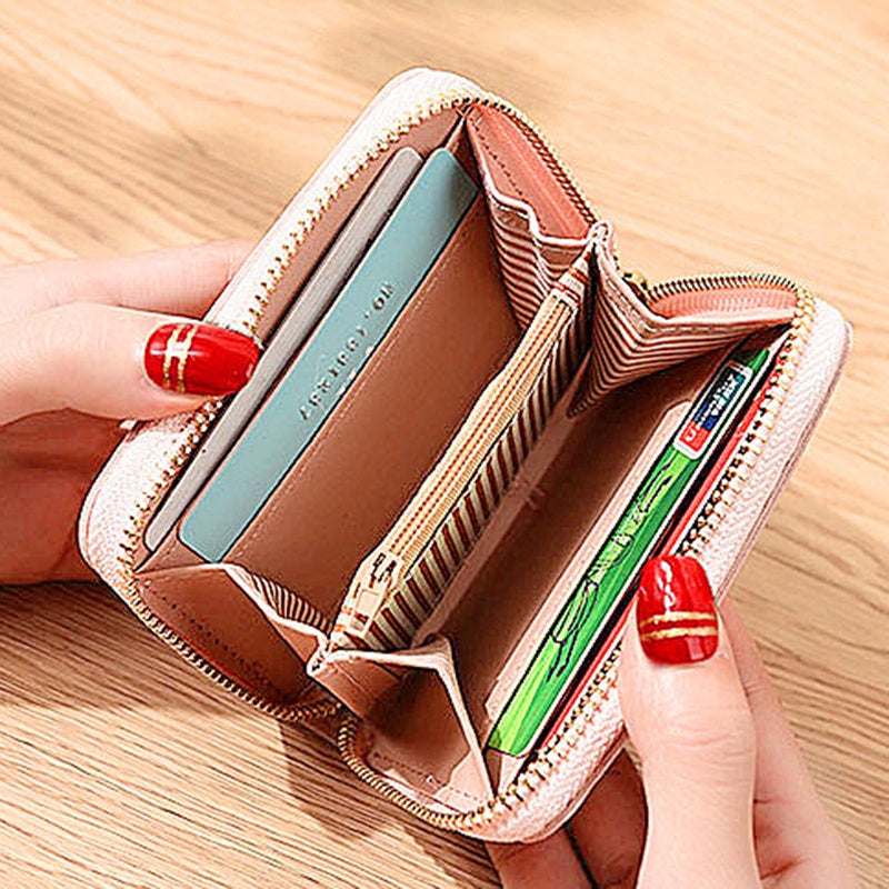 IELGY women's fashion zipper short coin purse
