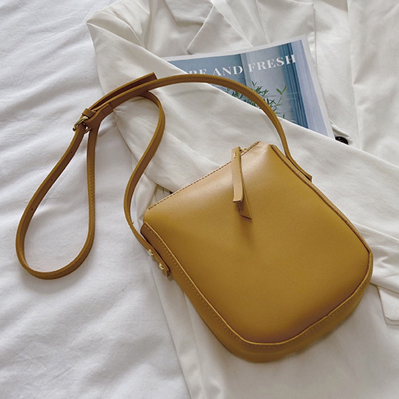IELGY  phone bag long strap fashion simple casual texture versatile foreign style shoulder bag for women