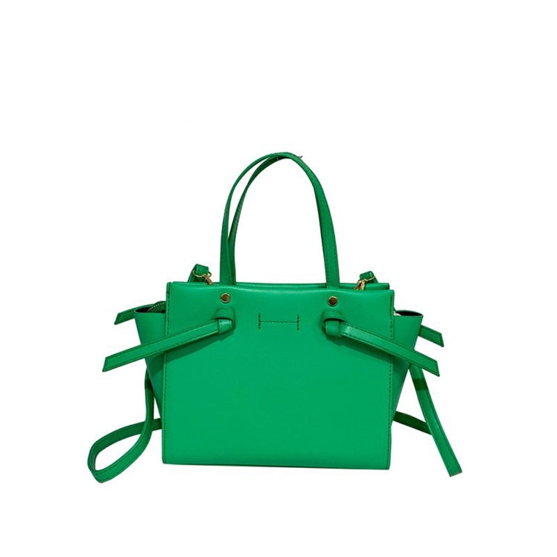 IELGY french simple design texture solid color temperament shoulder bag women