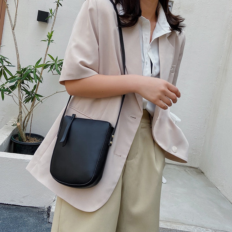 IELGY  phone bag long strap fashion simple casual texture versatile foreign style shoulder bag for women