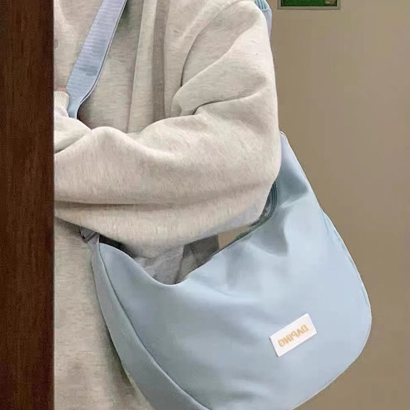 IELGY Dumpling Bag japanese nylon messenger casual large capacity Canvas dumpling bag for women