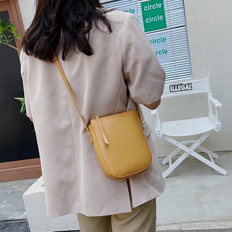 IELGY  phone bag long strap fashion simple casual texture versatile foreign style shoulder bag for women