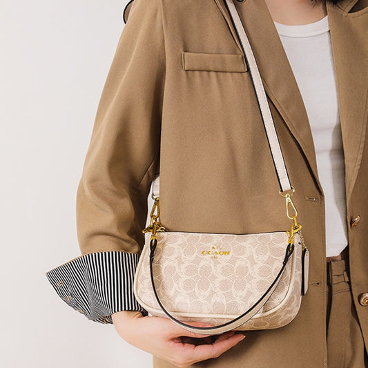 IELGY messenger bag women's versatile fashion zipper retro one shoulder underarm bag