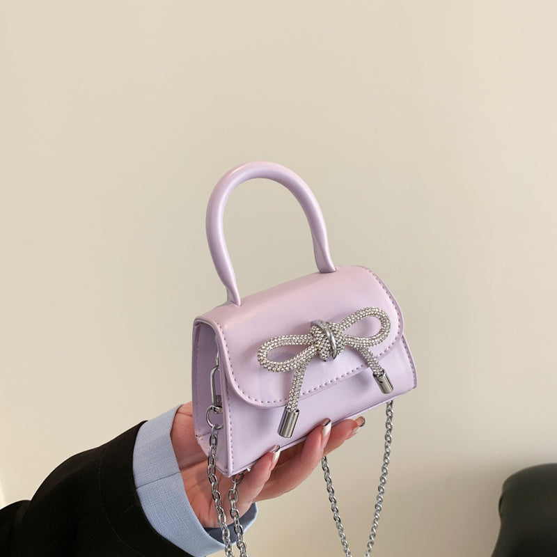 IELGY Chain Bag Women's Korean Bowknot Small Fresh And Sweet Hand Bag