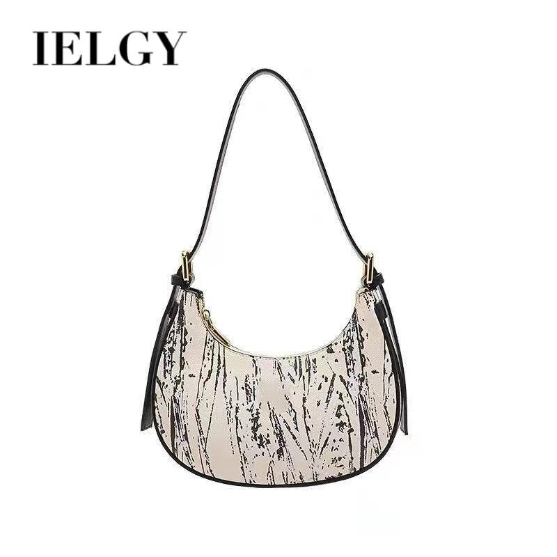 IELGY handbag female niche design high-end baguette armpit crescent bag