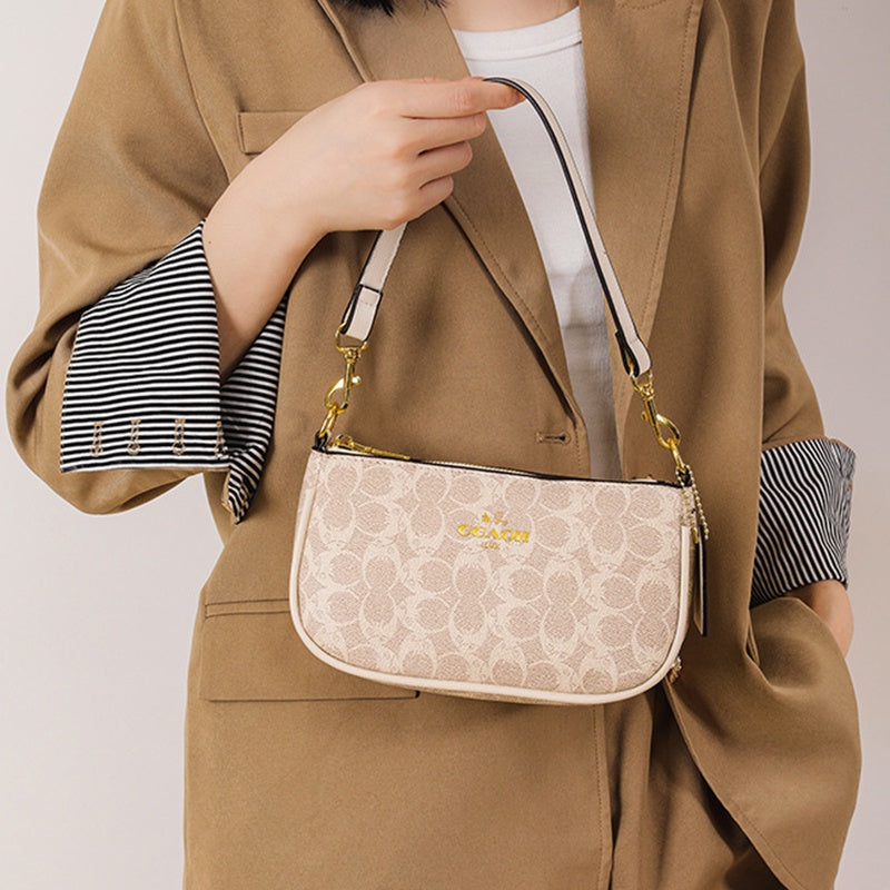 IELGY messenger bag women's versatile fashion zipper retro one shoulder underarm bag