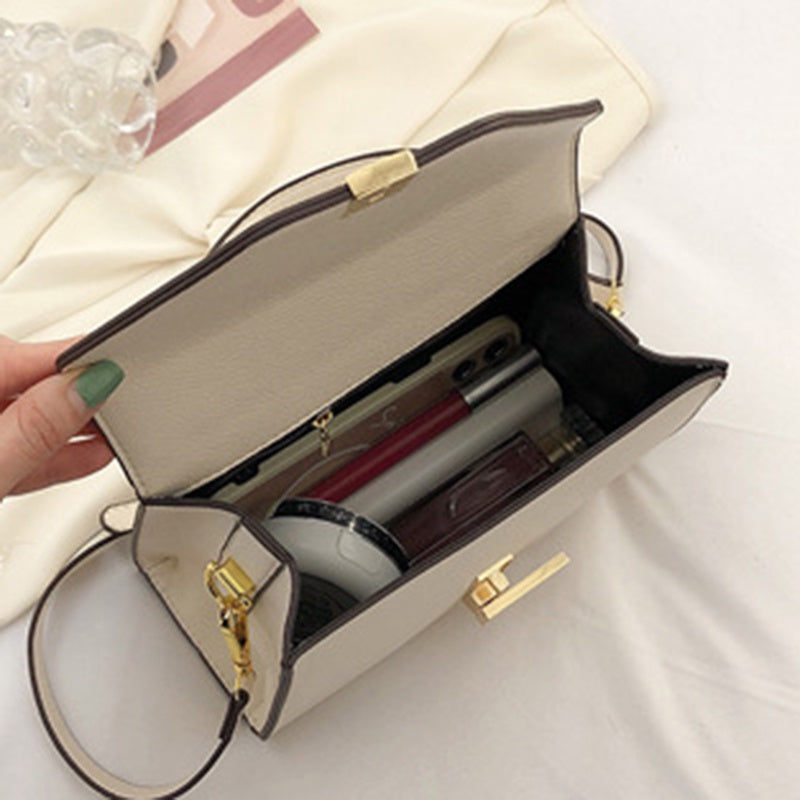 IELGY messenger bag female european and american style retro fashion texture hardware opening lock design