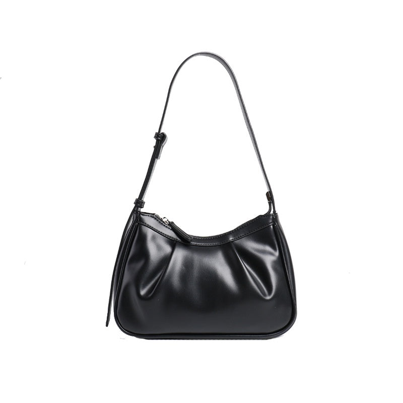 IELGY Pleated Underarm Bag Small Fresh Fashion Shoulder Cloud Bag Bagel Bag Women