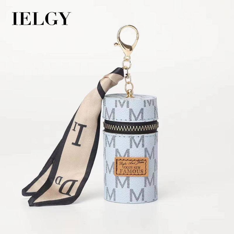 Ielgy European American Old Flower Coin Purse Retro Mini Bucket Bag Cute Keychain Charm Small Bag Earphone Bag Lipstick Bag Key Bag