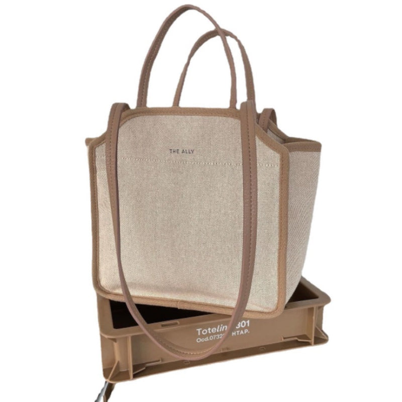 IELGY Canvas Lightweight Handbag Lunch Bag Shoulder Crossbody Bag