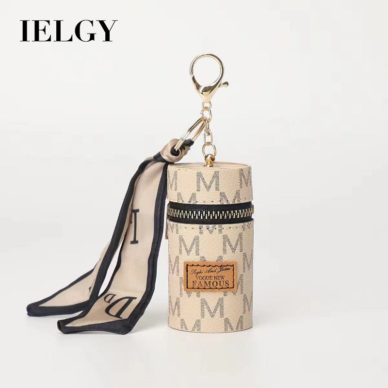 Ielgy European American Old Flower Coin Purse Retro Mini Bucket Bag Cute Keychain Charm Small Bag Earphone Bag Lipstick Bag Key Bag