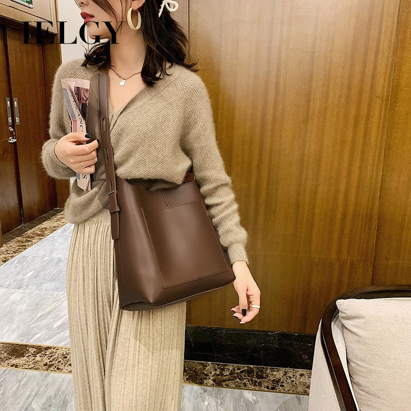 Ielgy bucket bag with large capacity of Korean fashion style for women