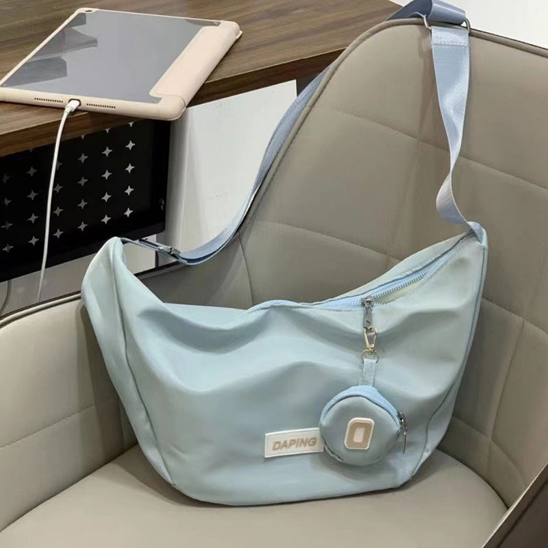 IELGY Dumpling Bag japanese nylon messenger casual large capacity Canvas dumpling bag for women