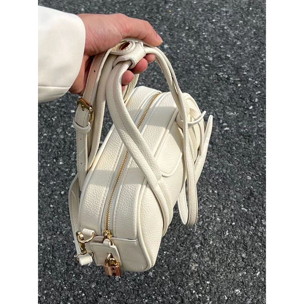 Ielgy Niche All-Match Bowling Boston Handbag Female 2 High-End Simple Shoulder Messenger Bag