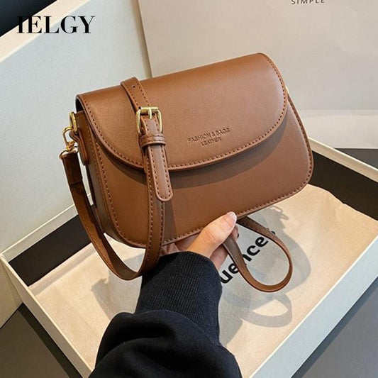 IELGY small square bag women's versatile fashion one shoulder high quality leather retro western messenger bag