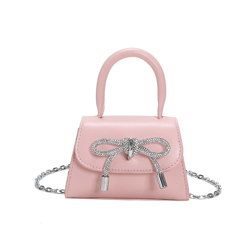 IELGY Chain Bag Women's Korean Bowknot Small Fresh And Sweet Hand Bag