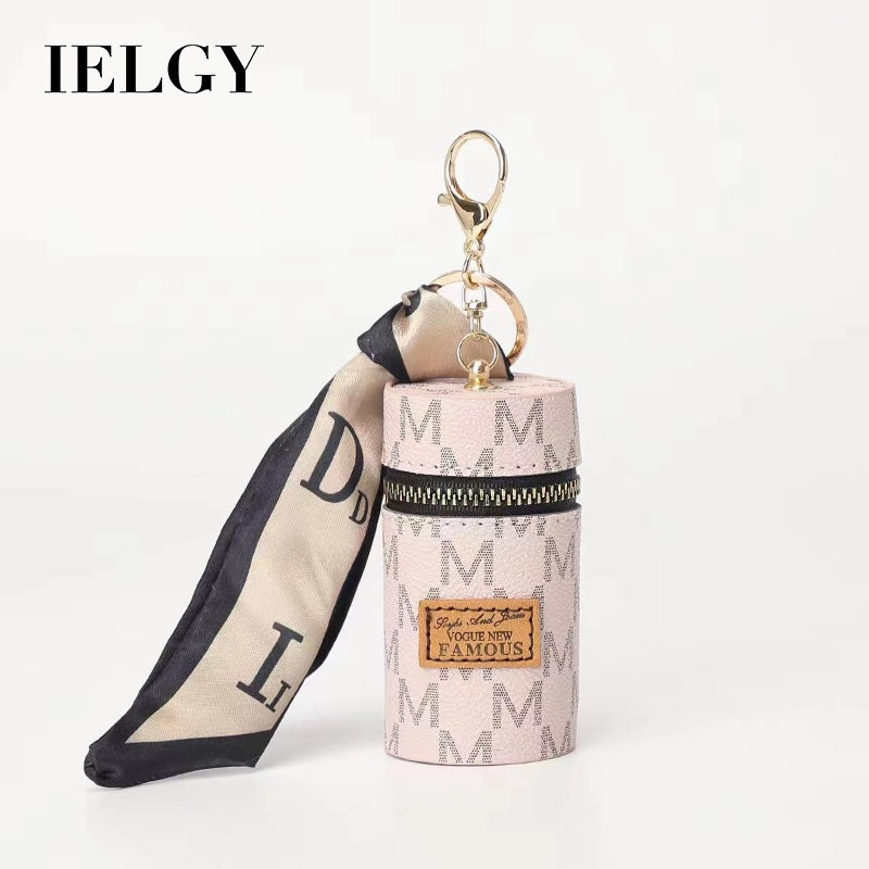 Ielgy European American Old Flower Coin Purse Retro Mini Bucket Bag Cute Keychain Charm Small Bag Earphone Bag Lipstick Bag Key Bag