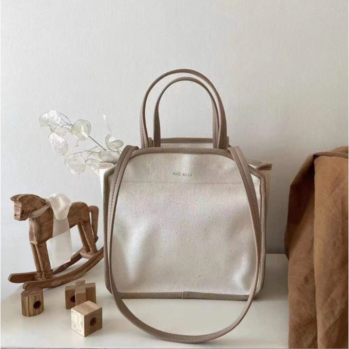 IELGY Canvas Lightweight Handbag Lunch Bag Shoulder Crossbody Bag