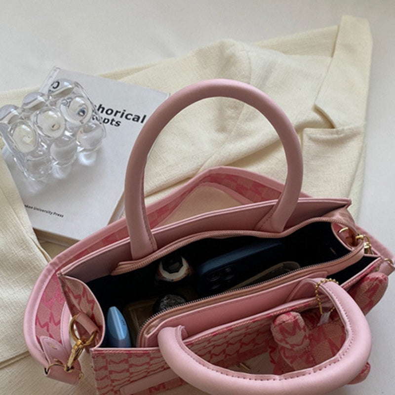 IELGY handbag female fashion simple sweet alphabet cute rabbit large capacity tote bag
