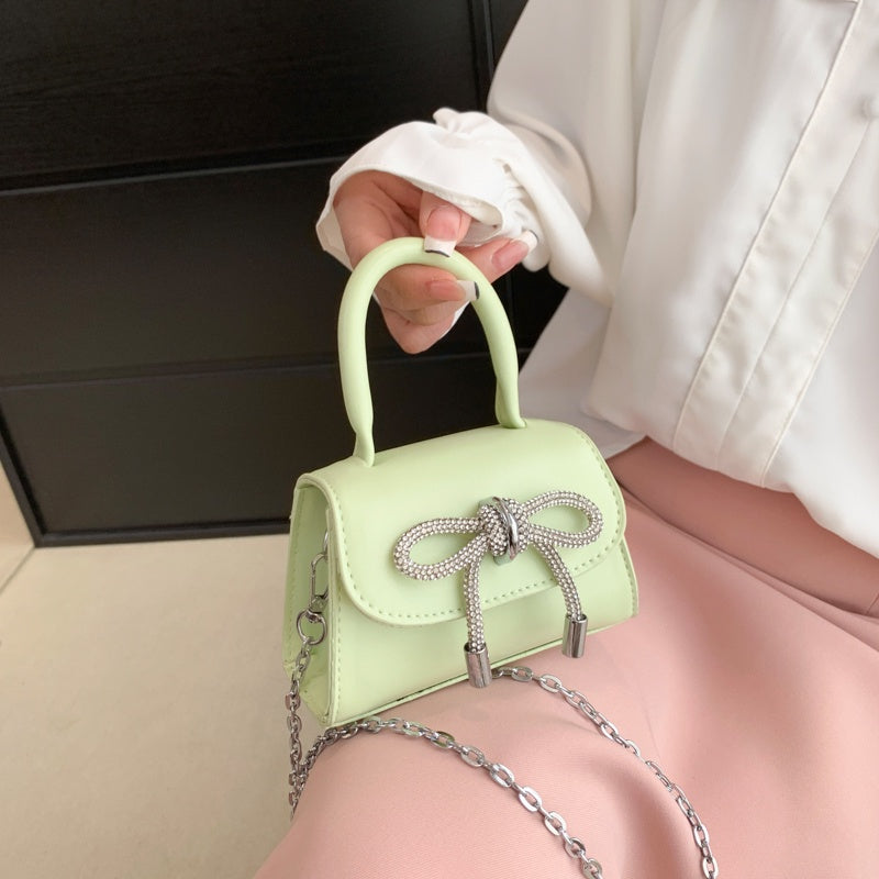 IELGY Chain Bag Women's Korean Bowknot Small Fresh And Sweet Hand Bag