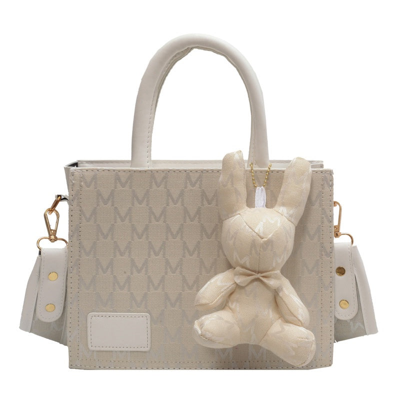 IELGY handbag female fashion simple sweet alphabet cute rabbit large capacity tote bag