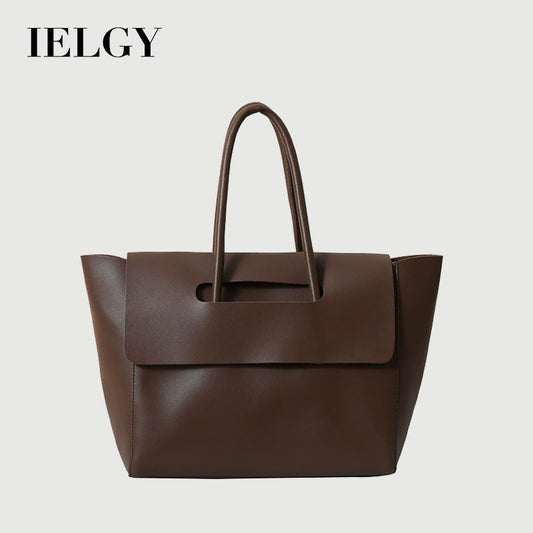 Ielgy Large Capacity Handbag Retro Commuter Tote Bag